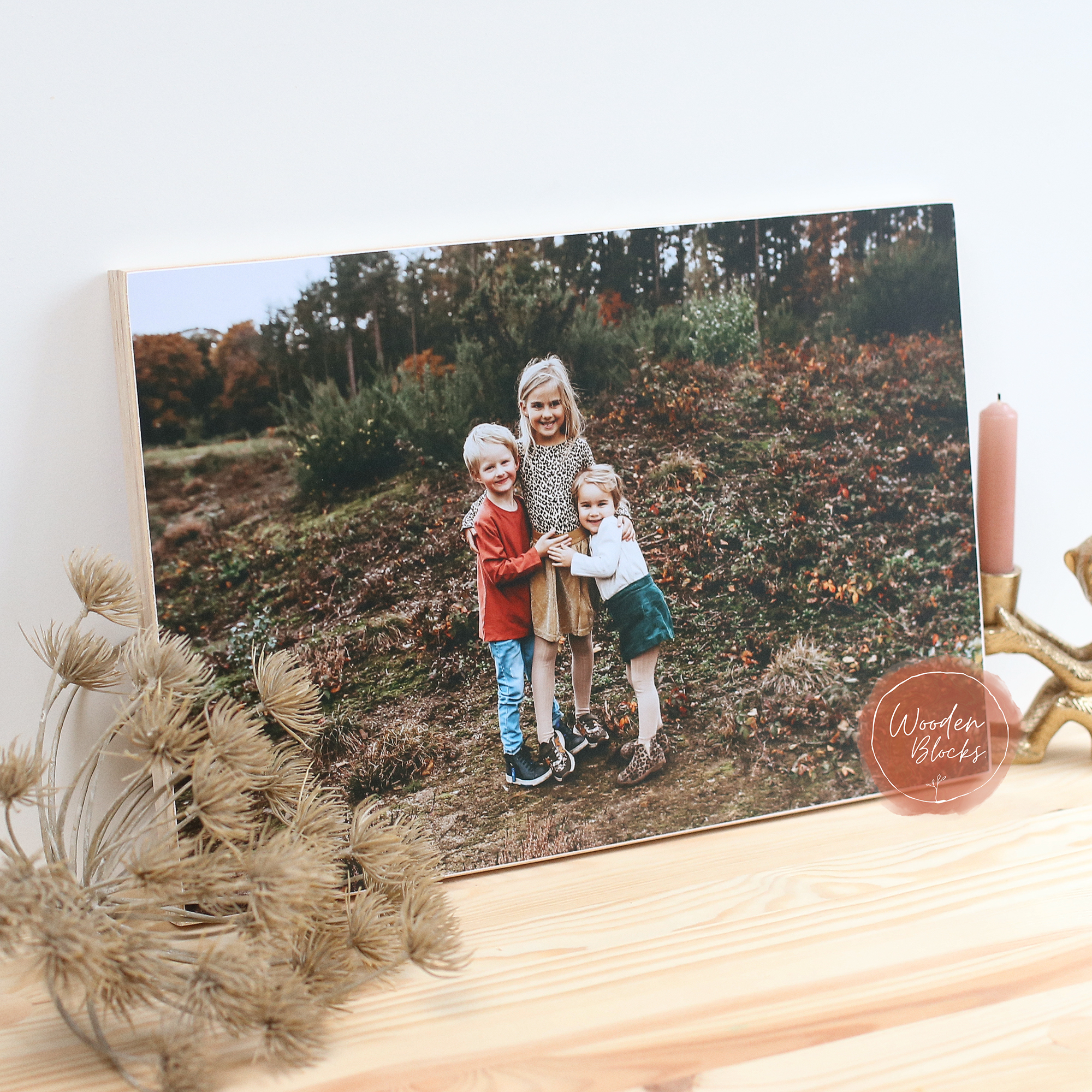houten fotoblokken met eigen foto